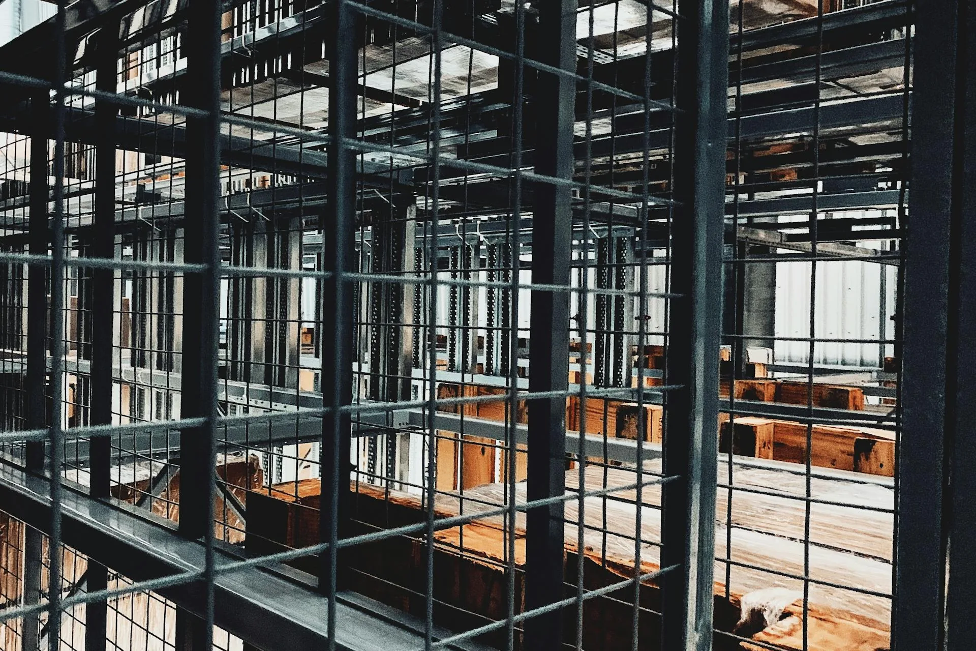 Mezzanine métallique industrielle avec plancher collaborant